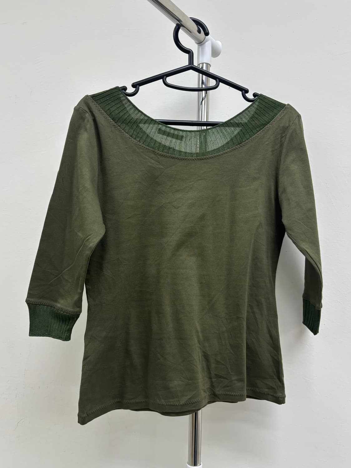 빈티지 카키 반팔 상품이미지8