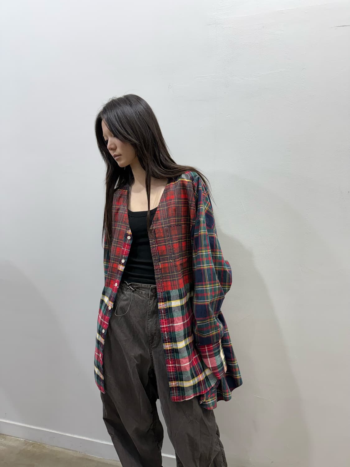 나나서카 패턴 오버핏 셔츠 상품이미지1