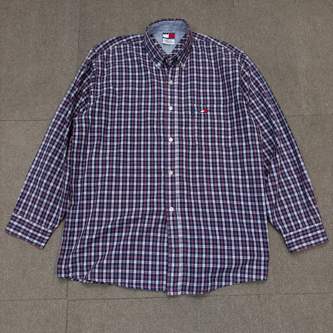 90s tommy made in usa 타미 힐피거 여름 긴팔셔츠 상품이미지1