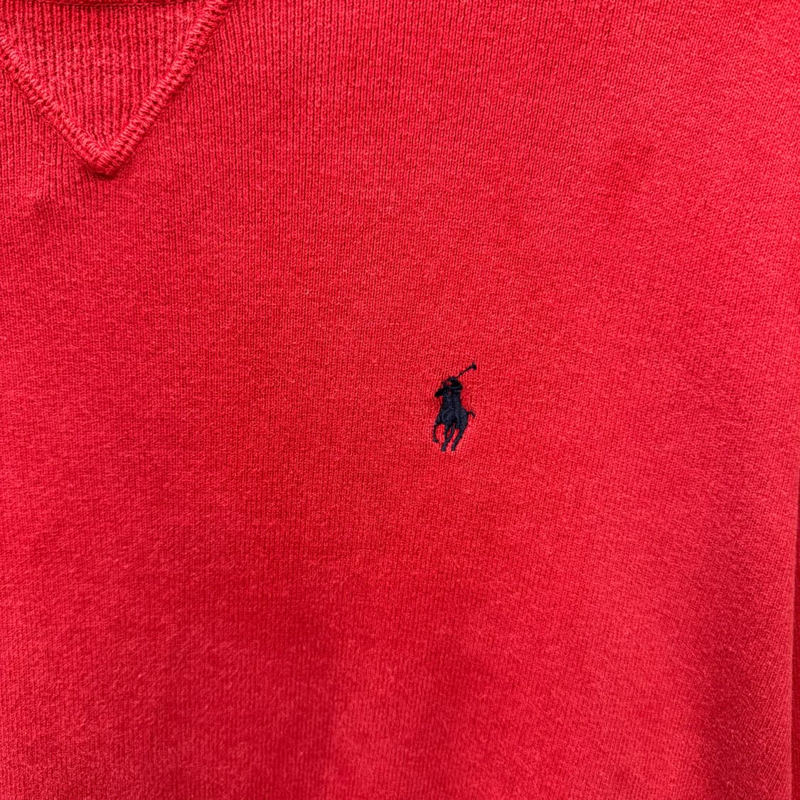 폴로 랄프로렌 니트 스웻셔츠 레드 블랙 포니 로고 포인트 레드 상품이미지5
