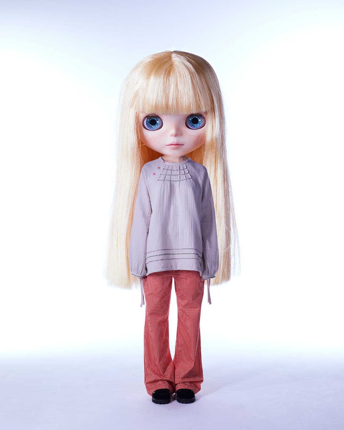 코이세이오 X 브라이스 지그재그 핀턱 블라우스 베이지 상품이미지2