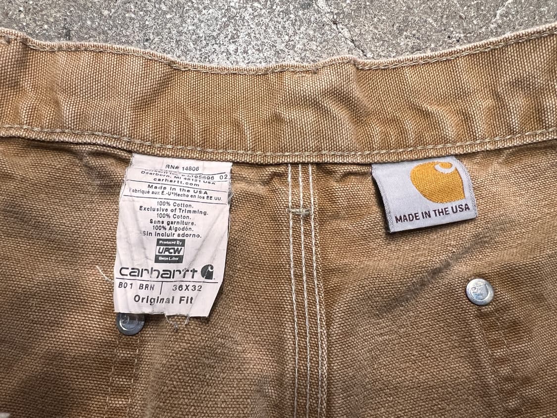 칼하트 더블니 오리지널핏 B01 BRN 상품이미지7
