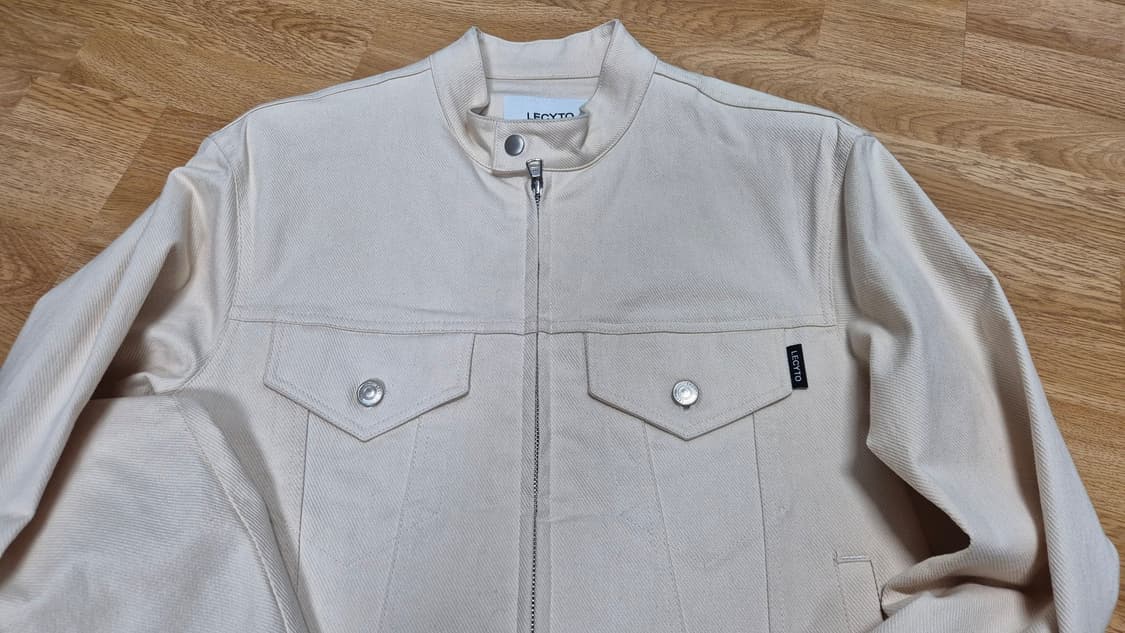 LECYTO BIKER COTTON JACKET_IVORY 상품이미지4