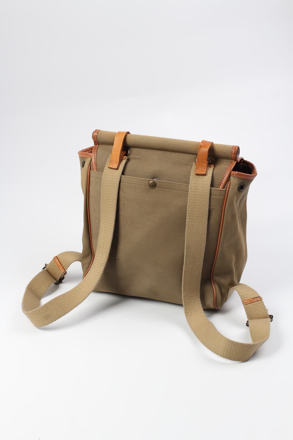 SAZABY'S Canvas Leather Trim Backpack MM 상품이미지2