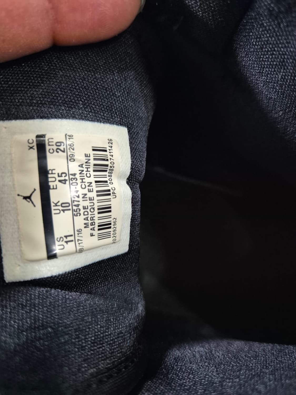 정품 나이키 에어조던1 미드 블랙 상품이미지5