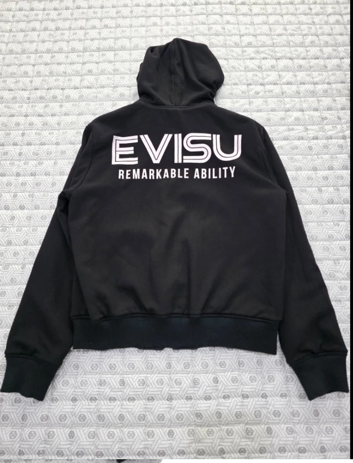 EVISU 에비수 리버시블 블랙 후드 집업 90 상품이미지7
