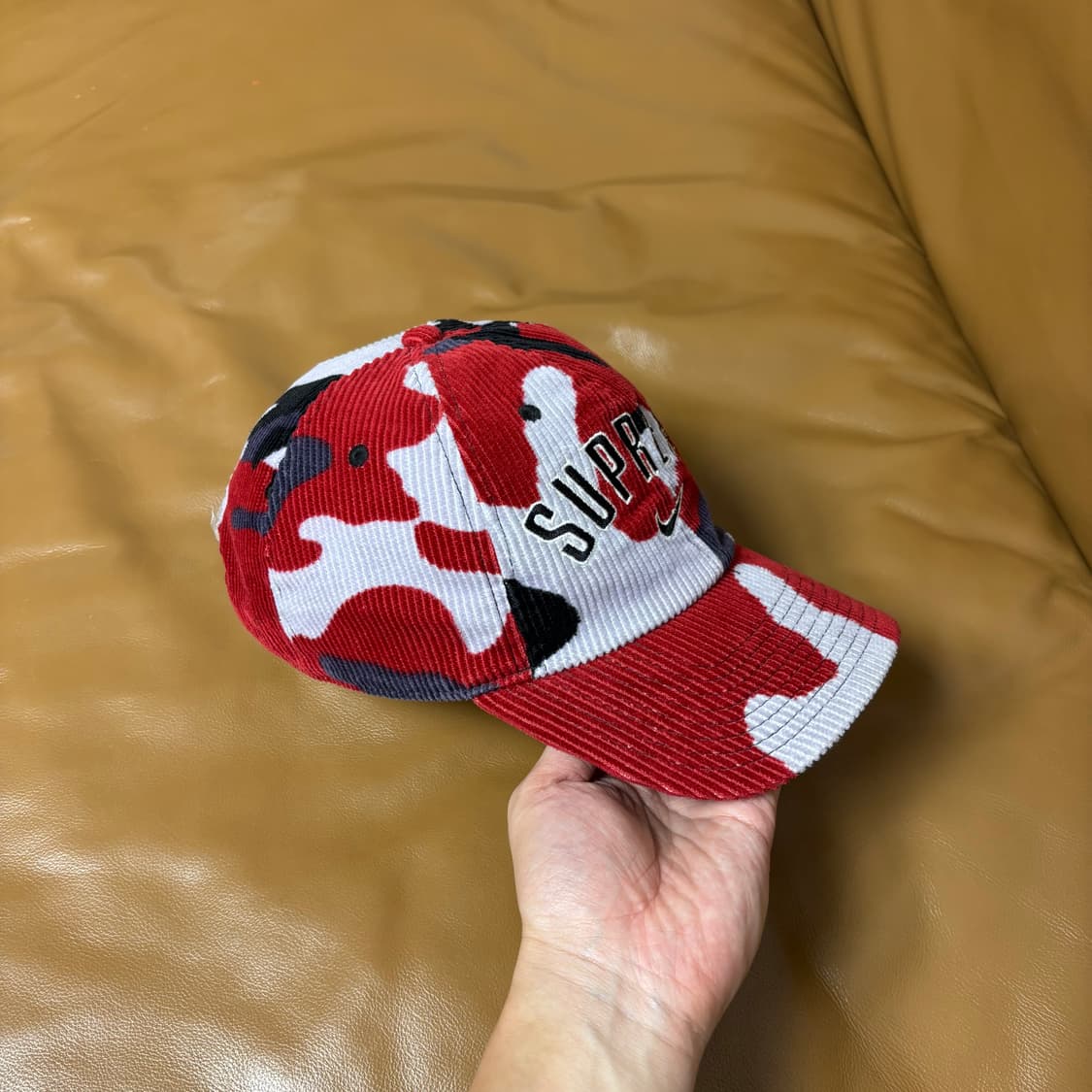 (Supreme x Nike) 슈프림x나이키 카모 레드 6패널 볼캡 모자 상품이미지3