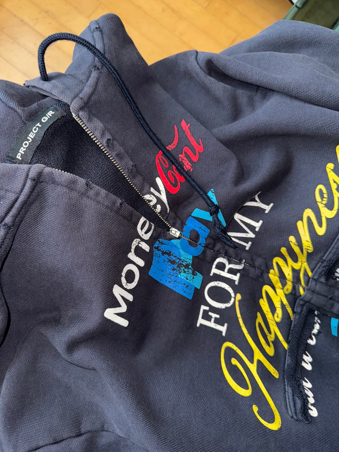 프로젝트지알 해피니스 집 후디 네이비 2사이즈 Project G/R  상품이미지4