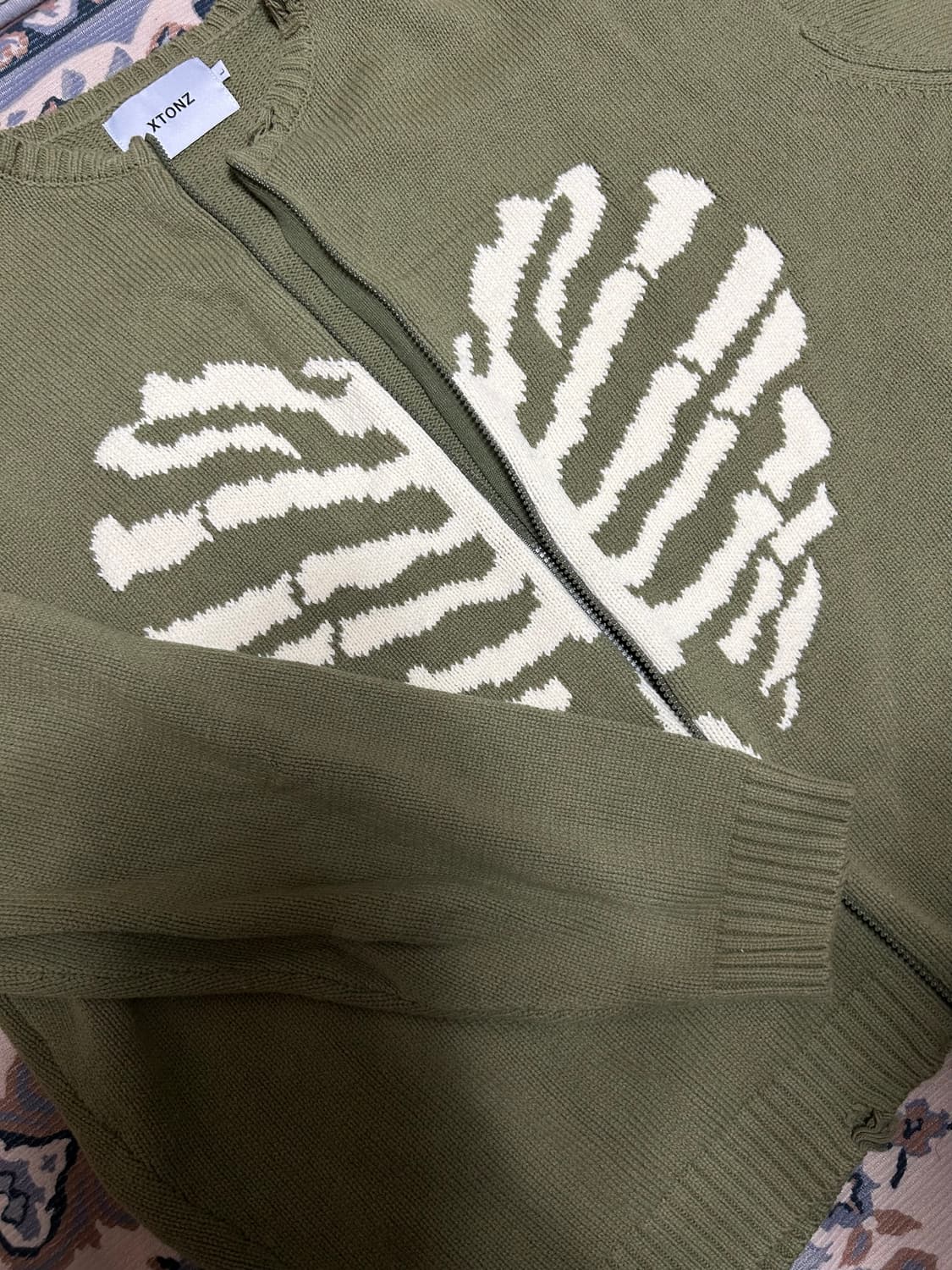 XTK037 보운 니트 집업 상품이미지2