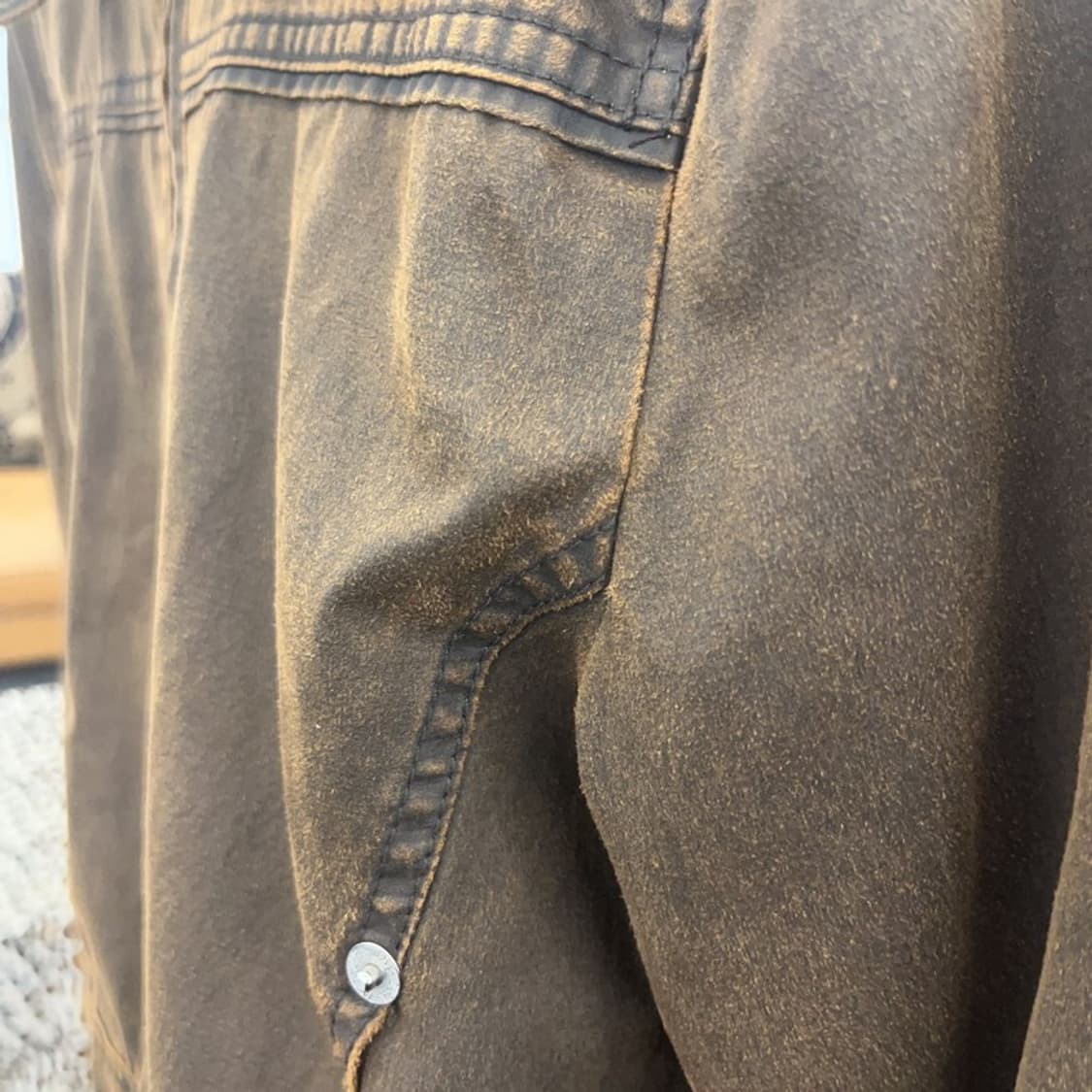 자라 왁스드 워시드 워싱 모던시크 빈티지 자켓 M C08941 상품이미지9