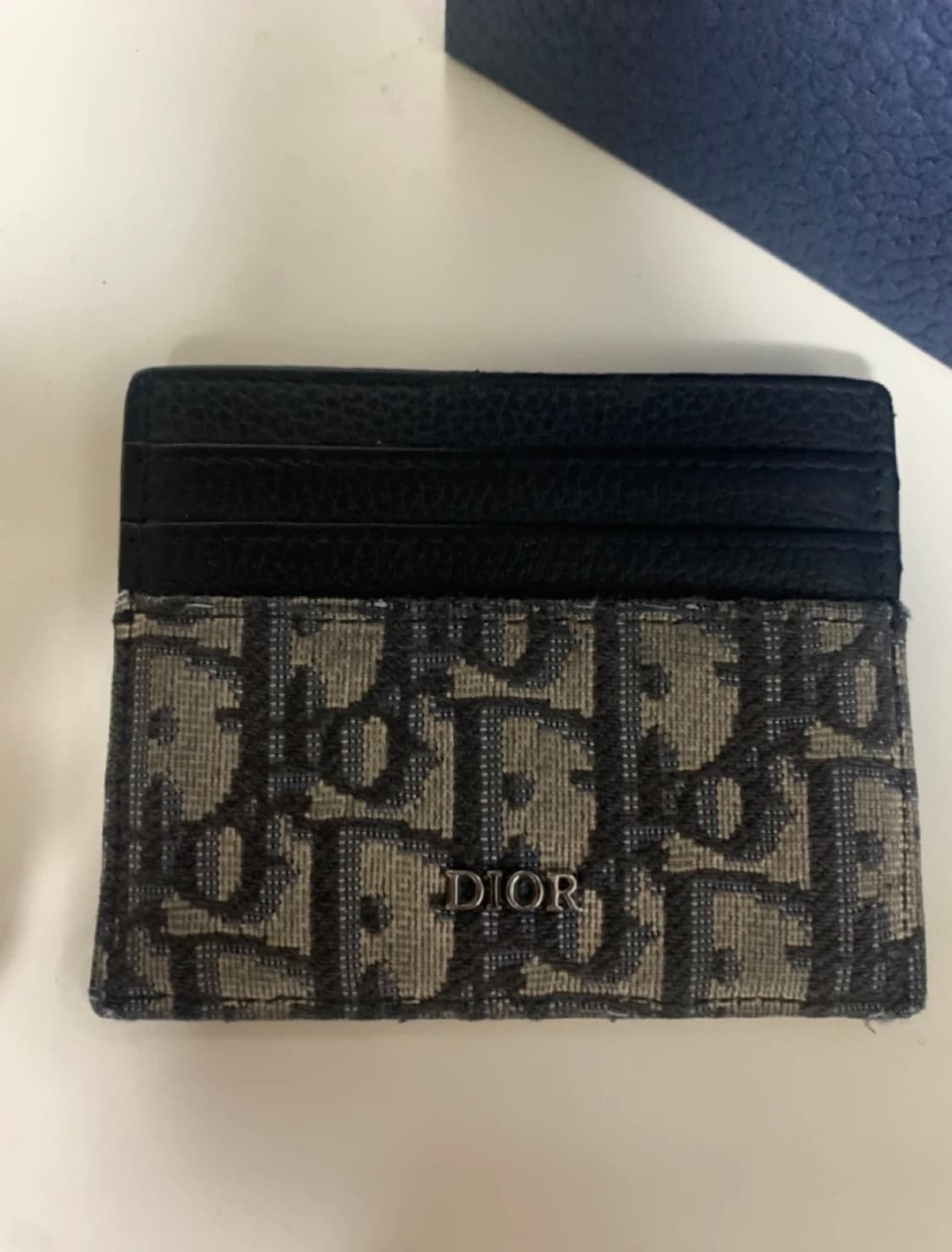디올 오블리크 자카드 카드지갑 크림 정품 풀구성 상품이미지4