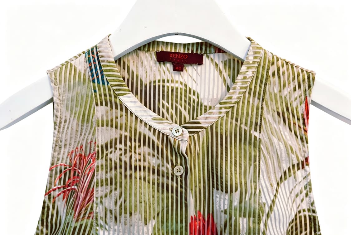 (KENZO) 트로피컬 시스루 블라우스[made in france] 상품이미지3