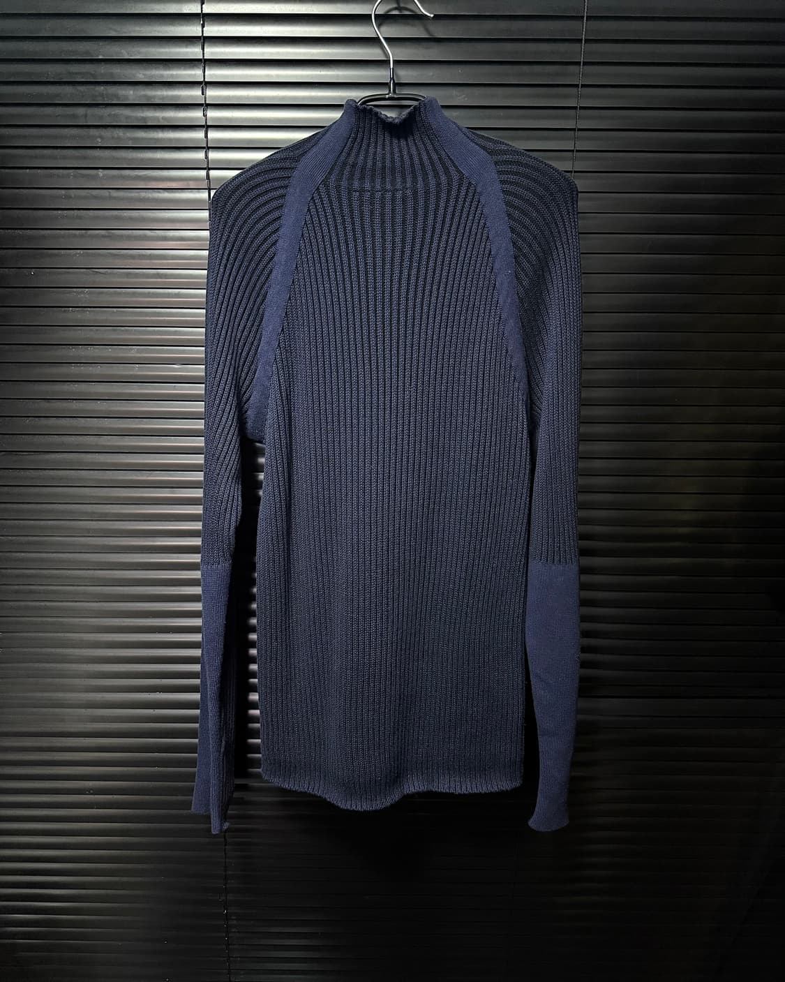 아르마니 익스체인지 알마니 네이비 남색 반목 반집업 터틀넥 목폴라 골지  상품이미지6
