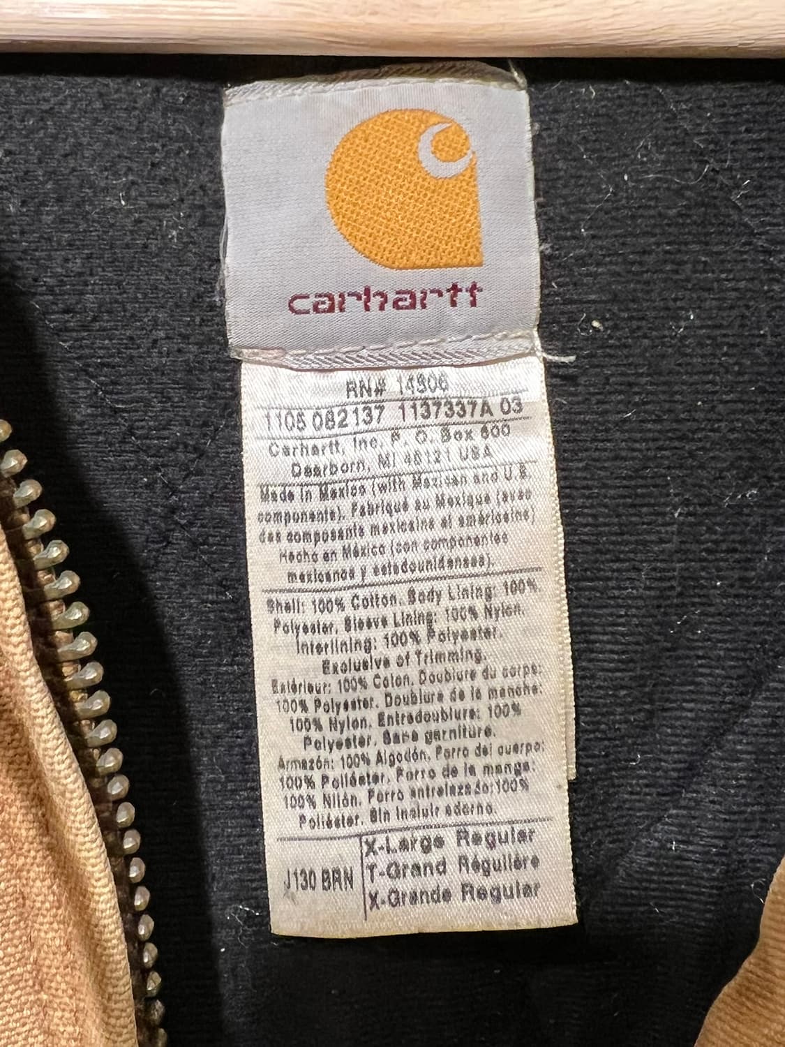 00s [XL] 칼하트 덕 액티브 자켓 J130 브라운 상품이미지9