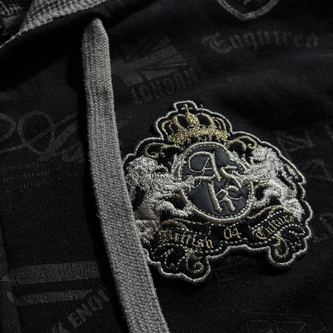 빈티지 올드스쿨 ASK 블랙 y2k 후드집업 상품이미지4