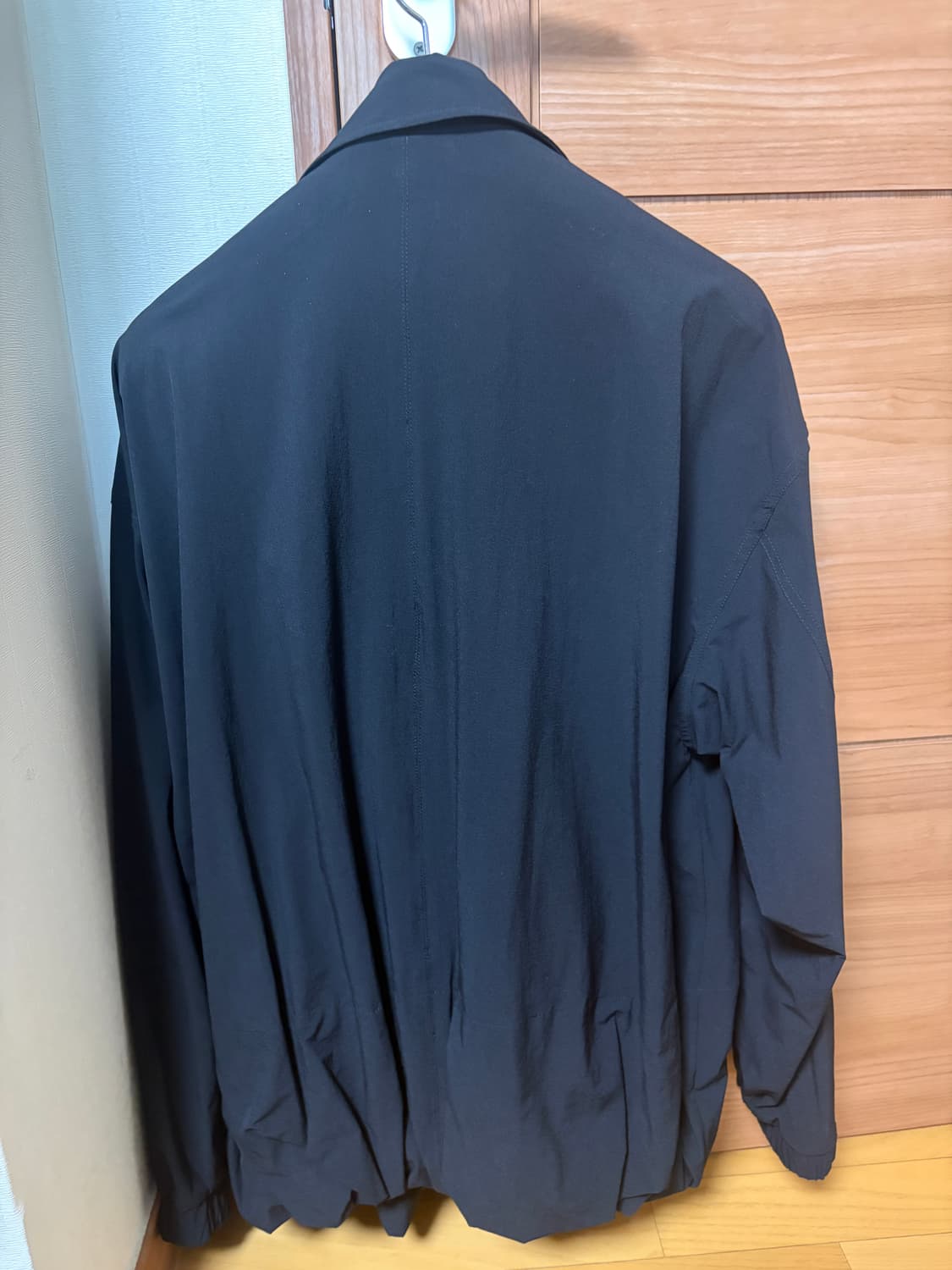 송지오 컬렉션 더블 레이어드 집업 점퍼 블랙 48 상품이미지4