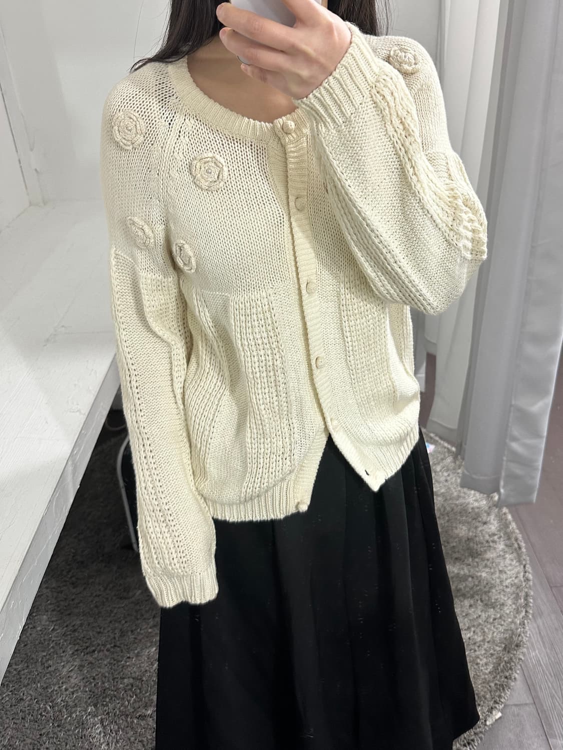 nordic flower detail cardigan 상품이미지2
