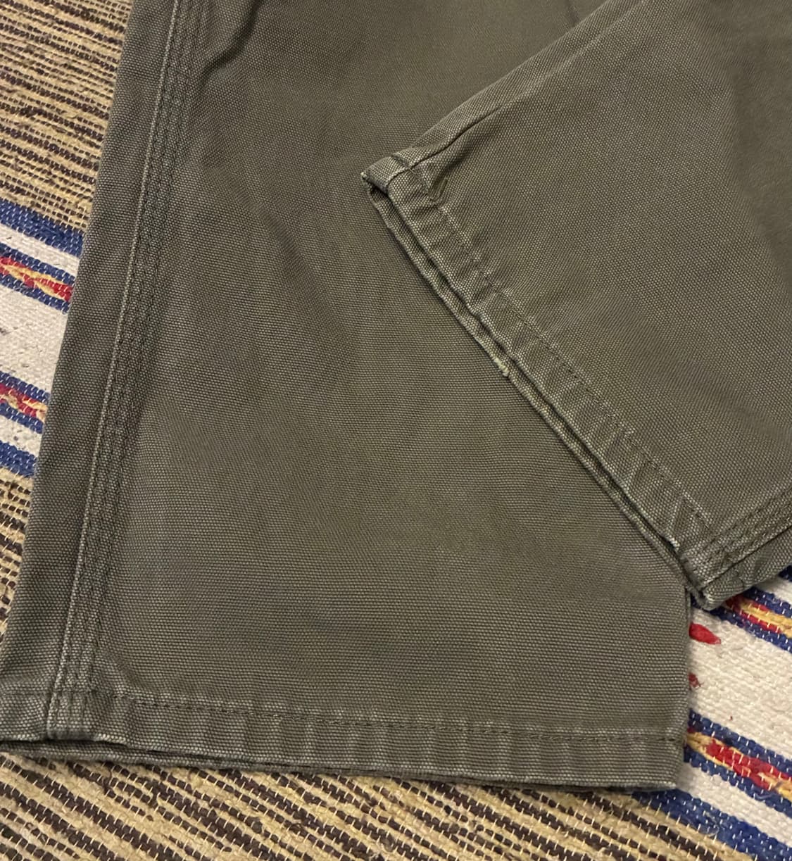 (31~32)디키즈 덕 캔버스 싱글니 카펜터 워크팬츠 카키 상품이미지5