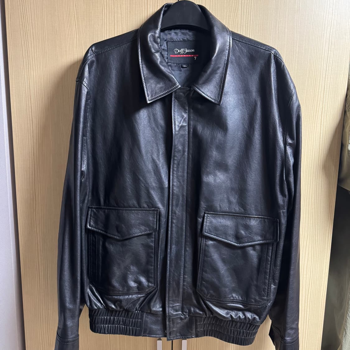 [XL] 도프제이슨 램스킨 A2 자켓 블랙 상품이미지1