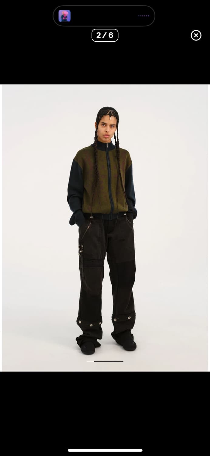 혜인서 그래픽 니트 집업 상품이미지3