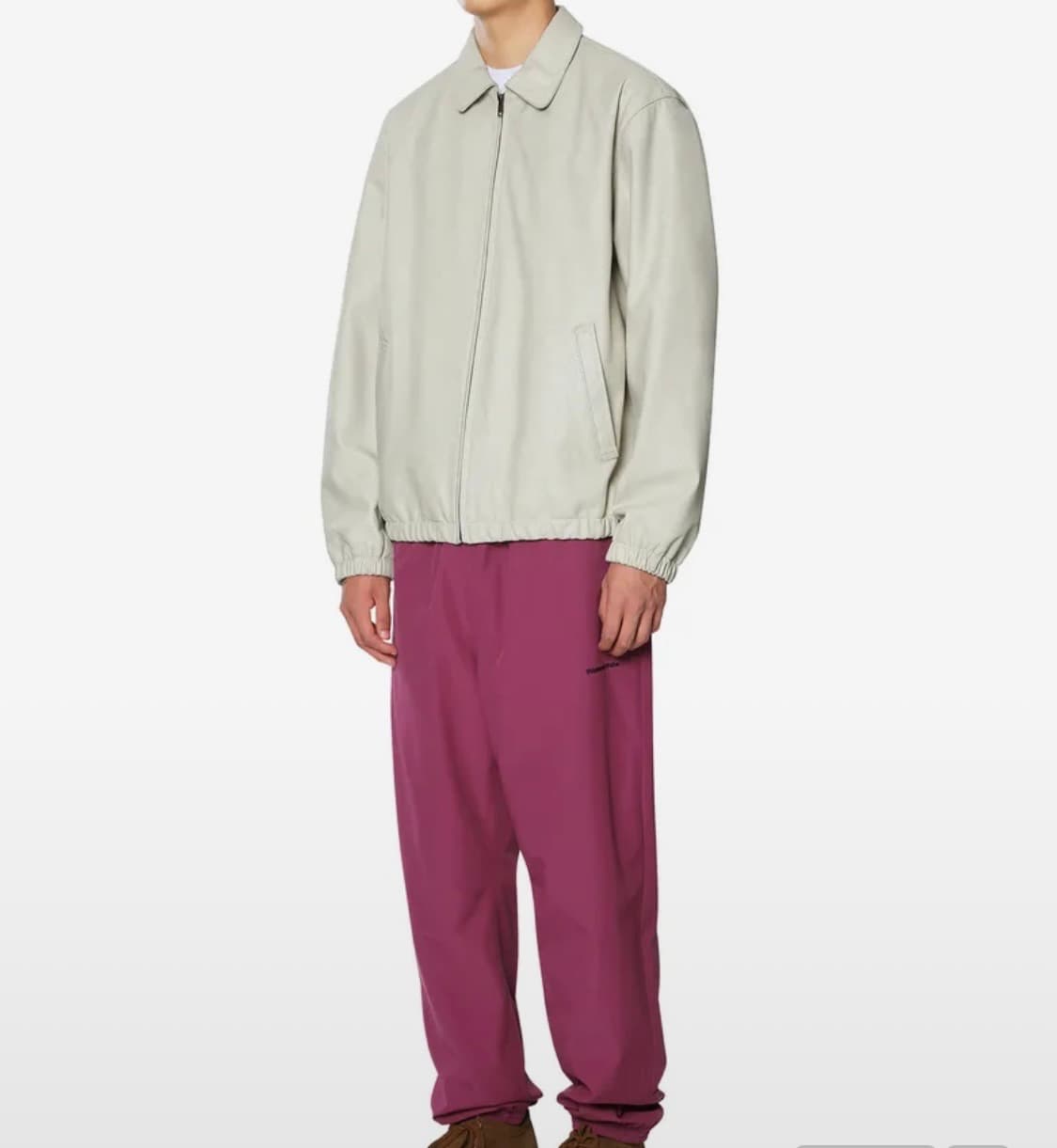 Leather Harrington Jacket_M size(디네뎃) 상품이미지6