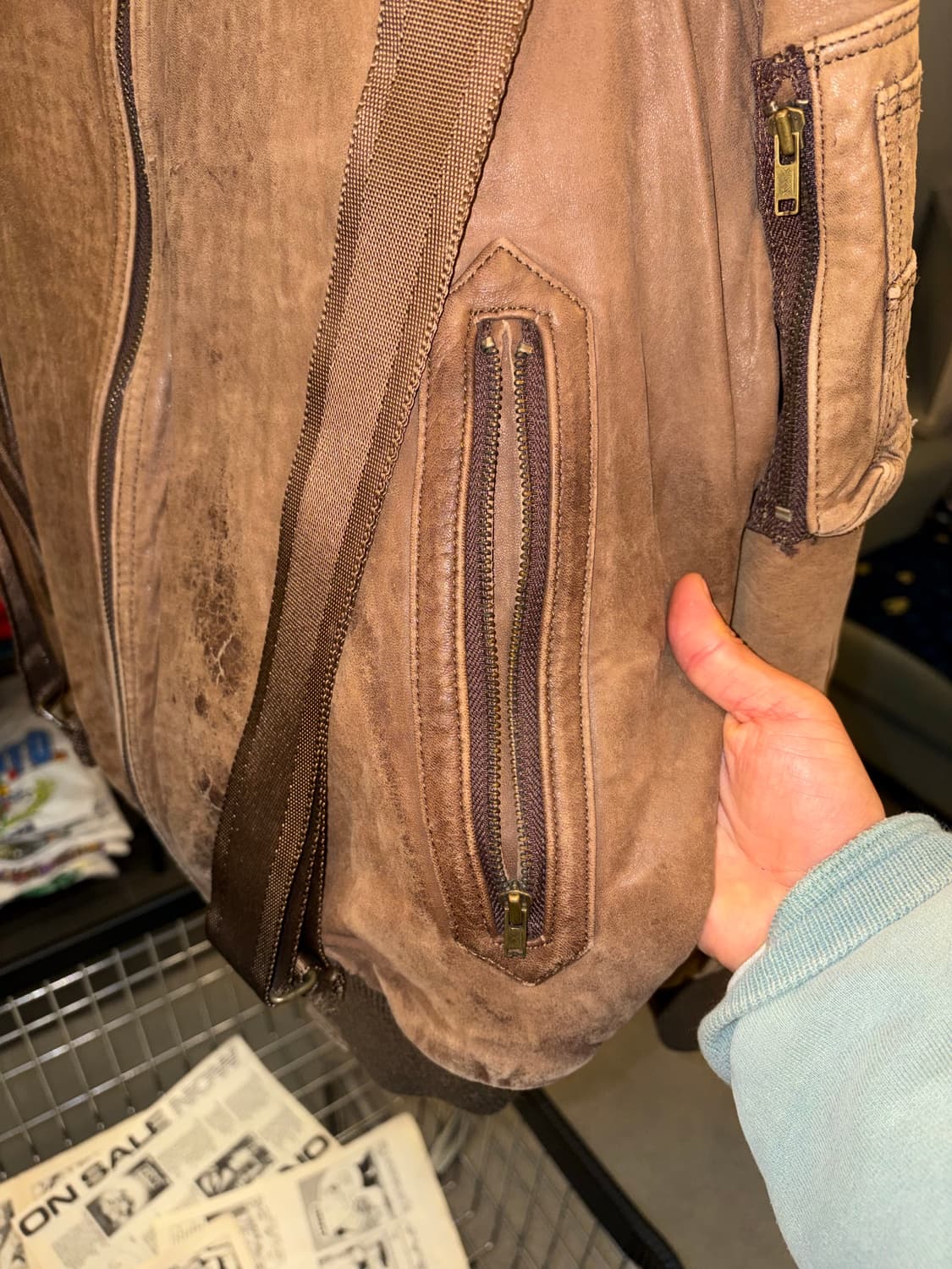 90‘s Men’s BIGI flight lambskin jacket 상품이미지7