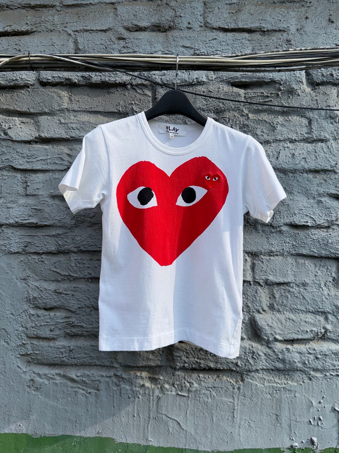 Comme des garcons 레드 하트 반팔티셔츠(xs) 상품이미지1
