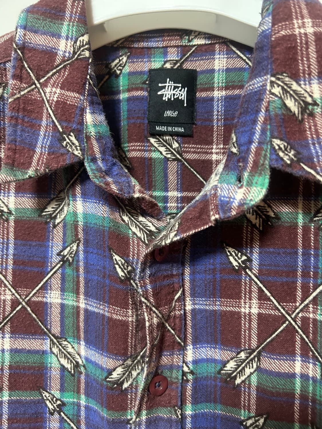 스투시 체크셔츠 L사이즈  상품이미지2