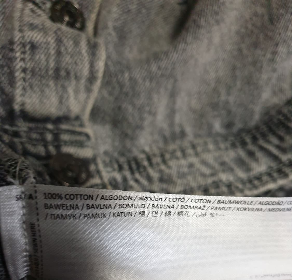 MNG 망고 크롭 빈티지 워싱 트러커 데님 자켓 그레이 (L) 상품이미지4