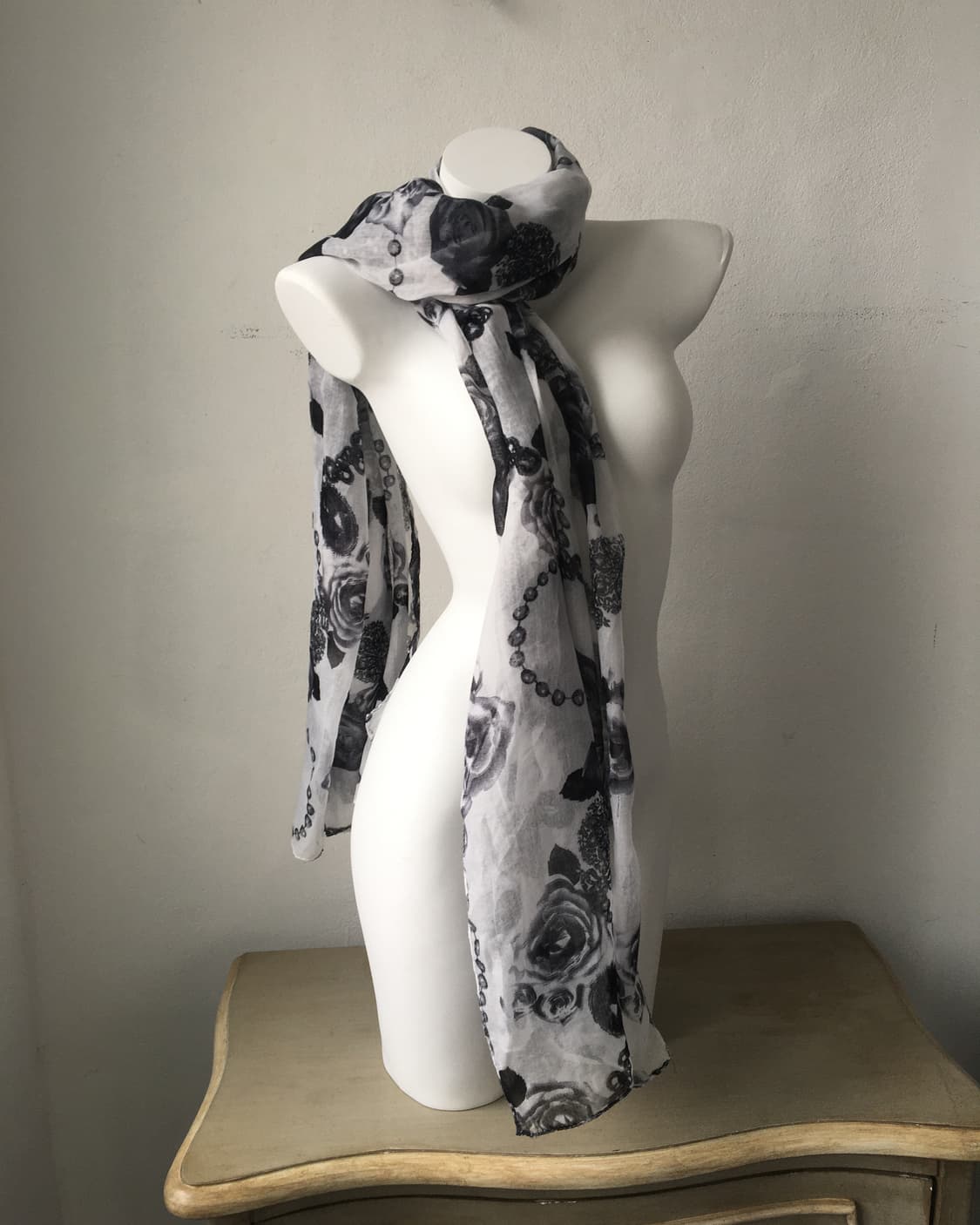  flower pattern scarf 상품이미지1