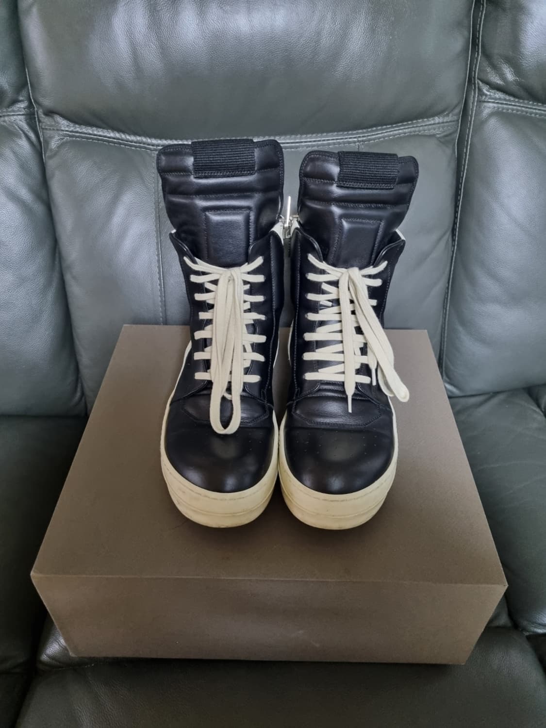 [42] 릭오웬스 지오바스켓 하이 블랙 밀크 상품이미지1