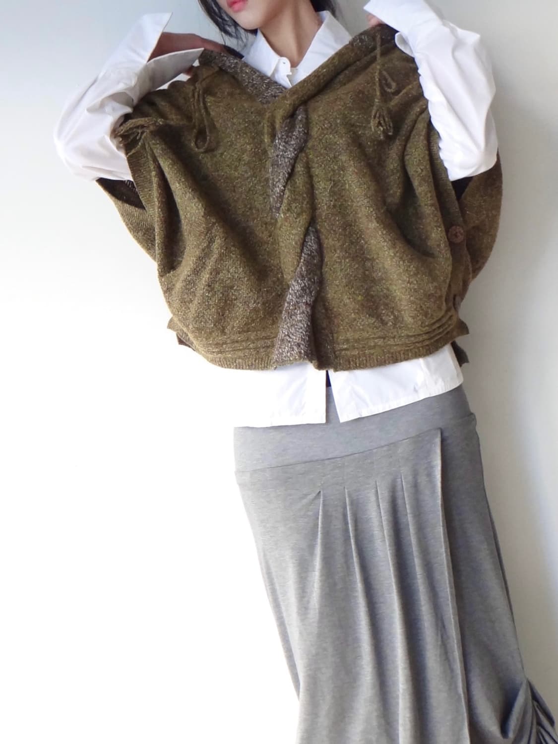 THURSDAY ISLAND button hoody knit  상품이미지5