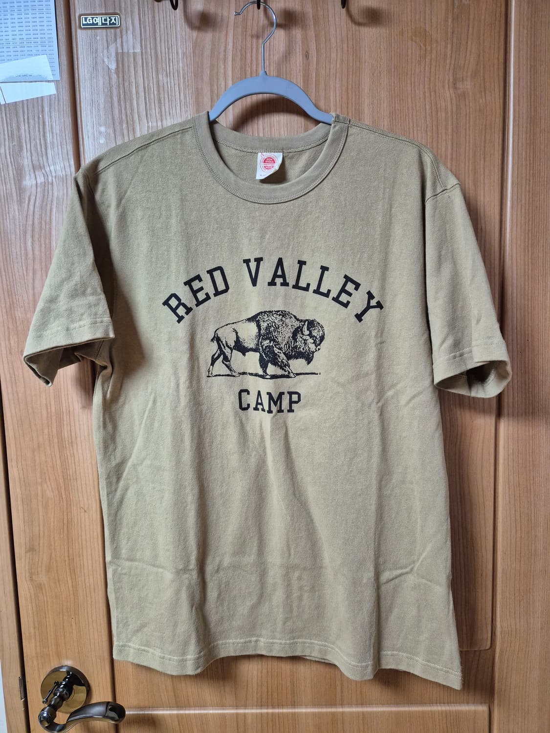 브론슨 논스탁 레트로 바이슨 그래픽 티셔츠 XL 카키 상품이미지1