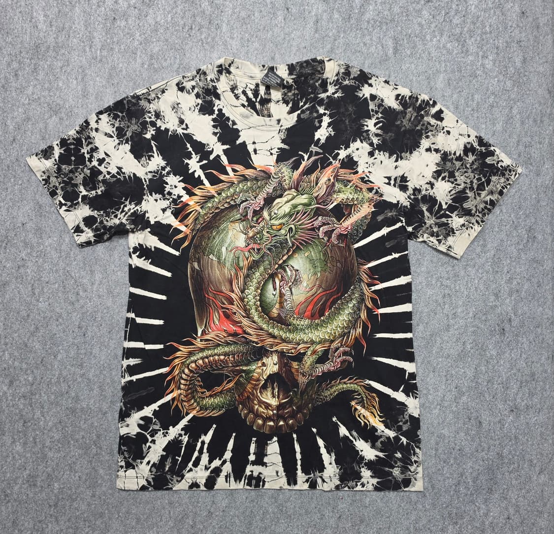 서바이버즈 피어싱 드래곤 그래픽 타이다이 나염 반팔티 L 상품이미지1