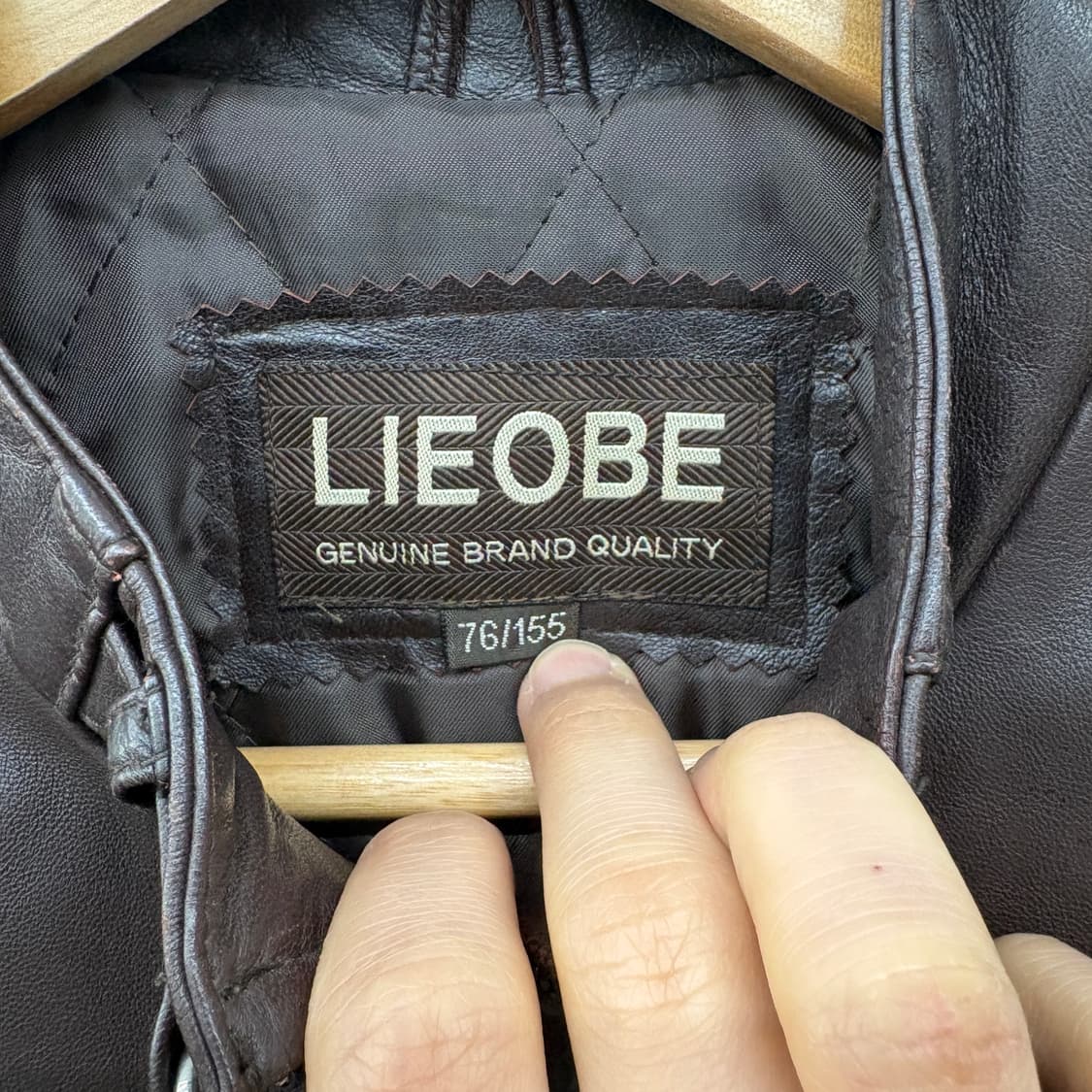 LIEOBEN 소가죽 브라운 자켓 여성 M 상품이미지4