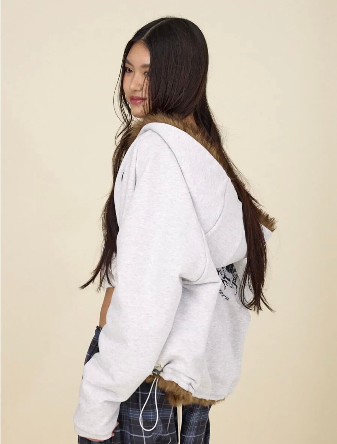 글로니 MOOR REVERSIBLE FUR JACKET (BROWN) 상품이미지4