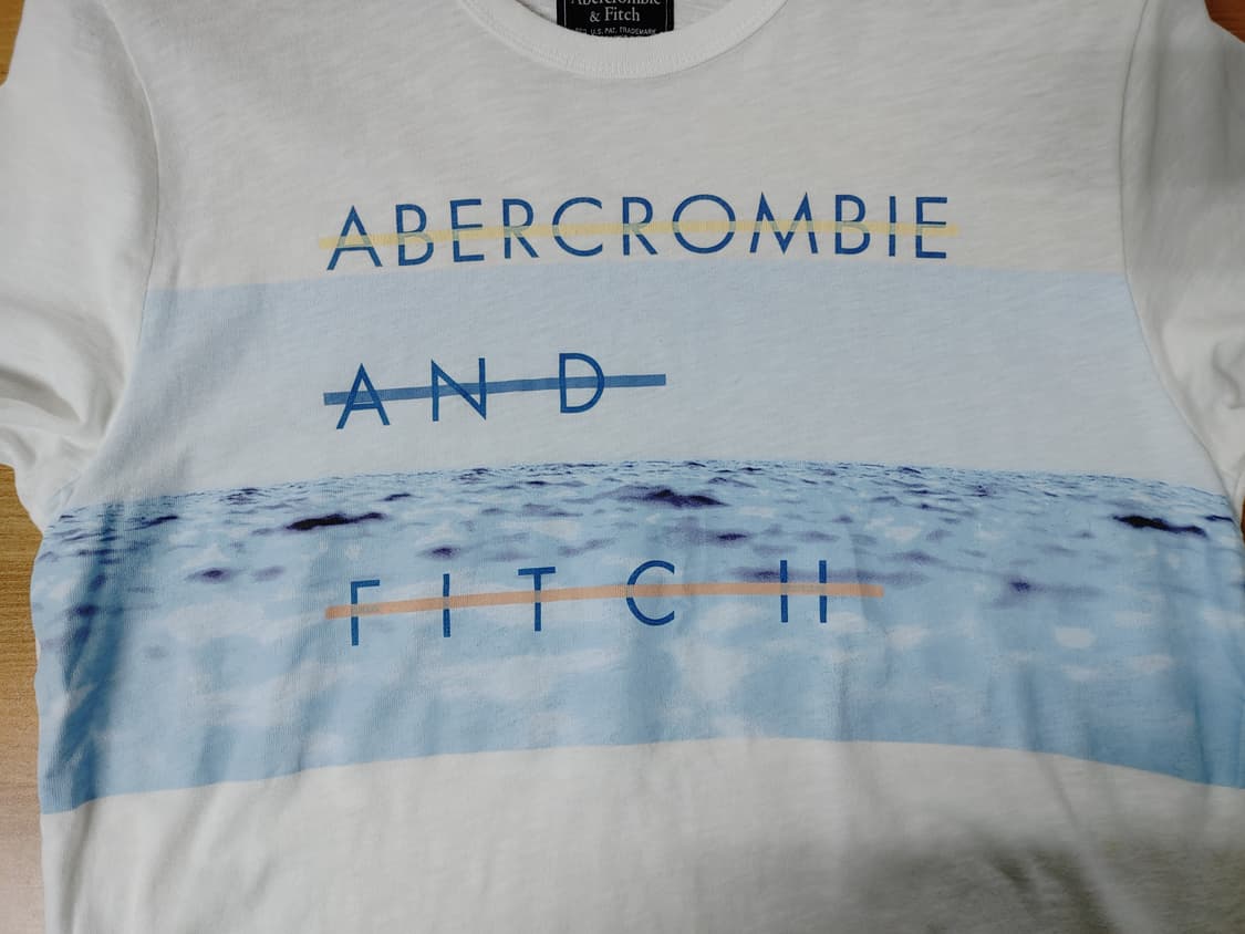 Abercrombie&Fitch 아베크롬비 바다수평선프린팅 반팔티 상품이미지3