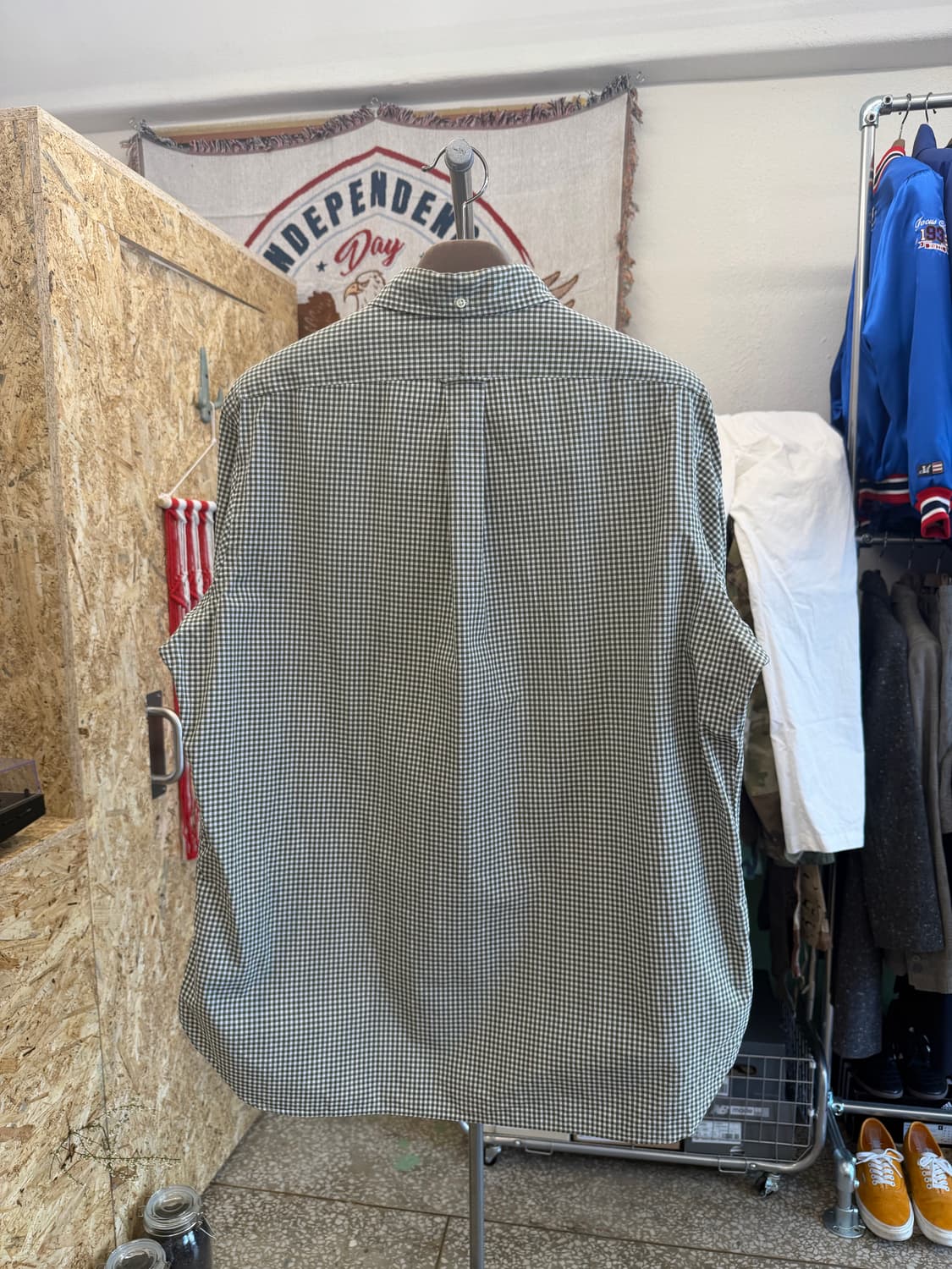 랄프로렌 깅엄체크 셔츠 그린 상품이미지5