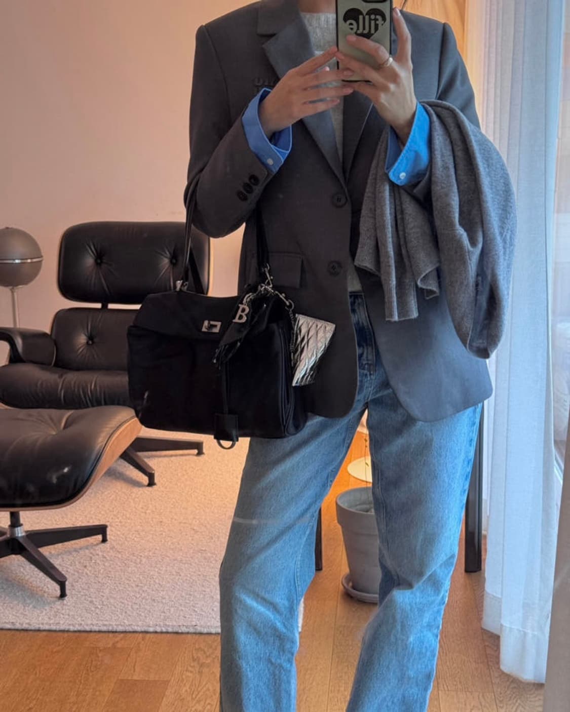 블랑 나일론 숄더백 상품이미지3