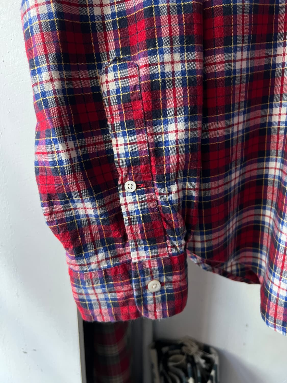 [L]폴로 랄프로렌 CLASSIC FIT 레드 타탄체크 옥스포드 셔츠 상품이미지5