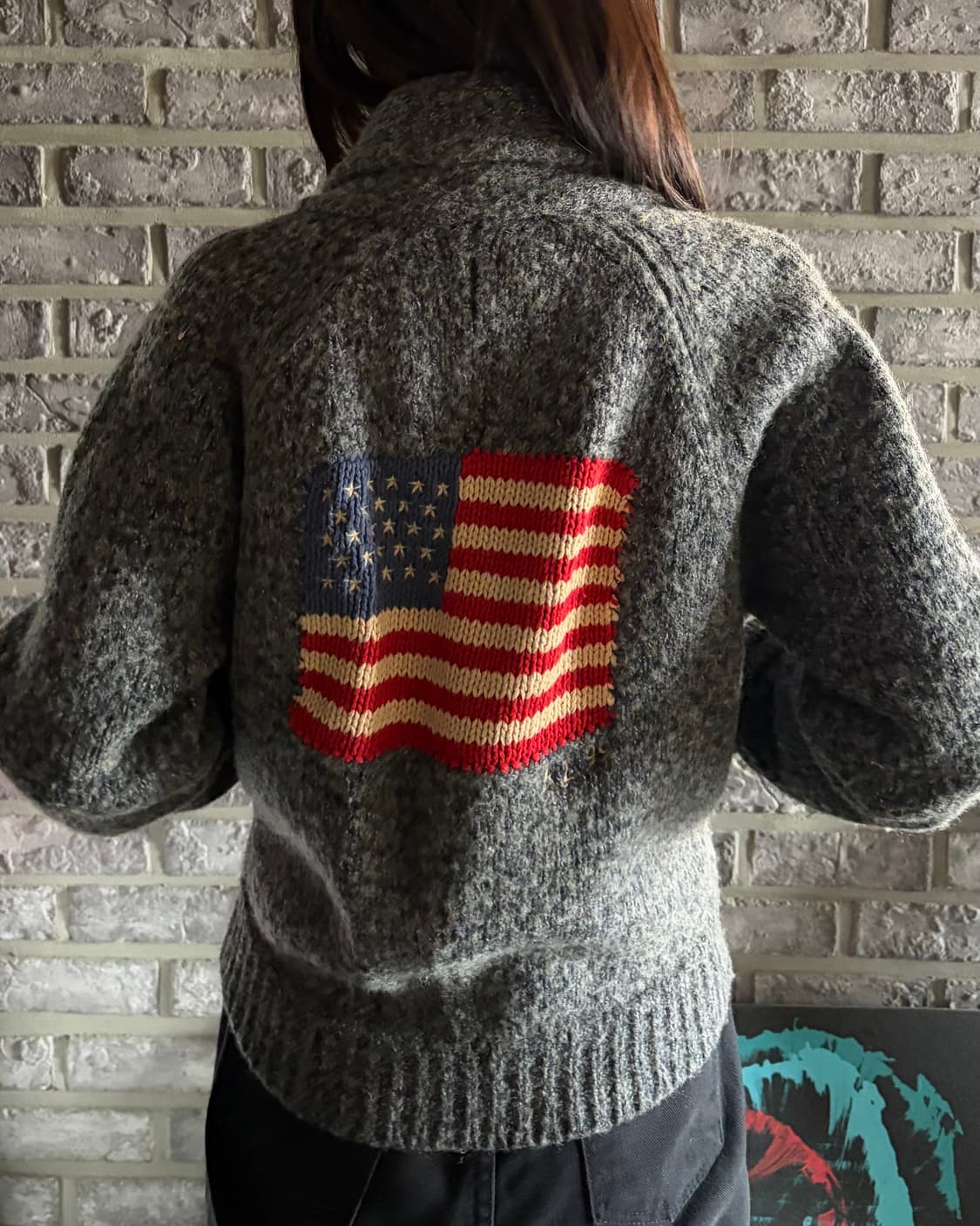 [M]폴로 스포츠 USA 성조기 여성 숄카라 가디건  상품이미지4