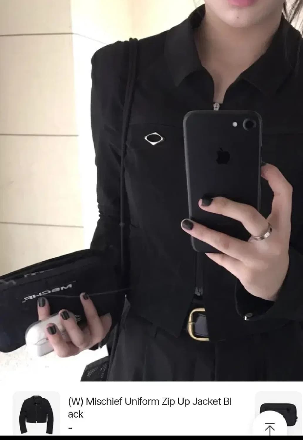 미스치프 유니폼 자켓 셋업 블랙 상품이미지1