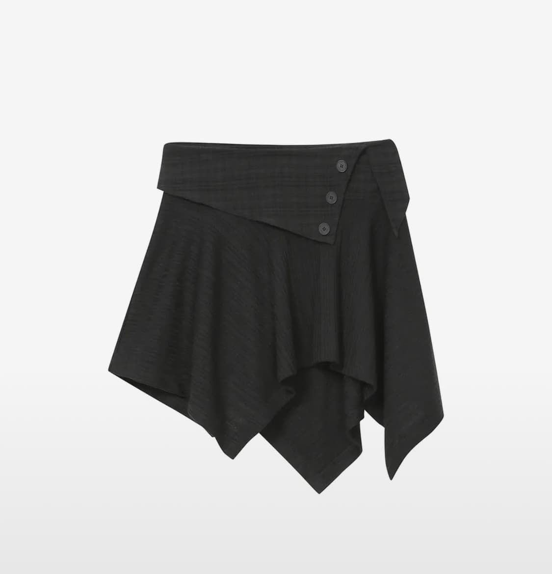 미세키서울 Unbalanced flow mini skirt BLACK 상품이미지1