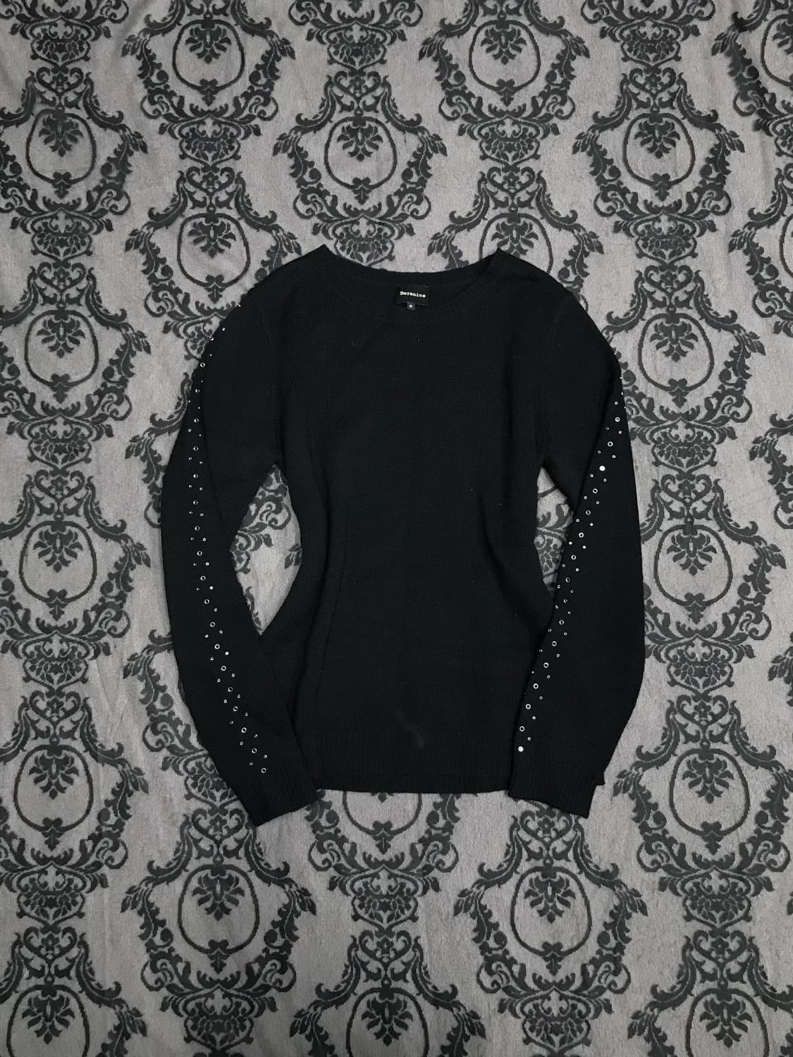 00s y2k 펑크 날개 스터드 니트 상품이미지2