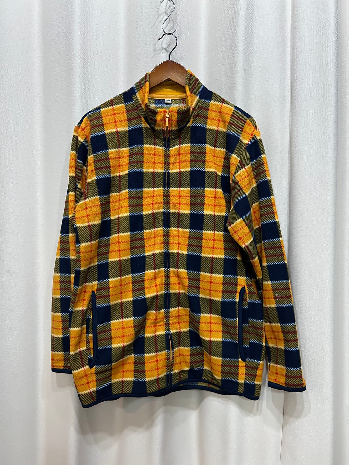 유니클로 체크 후리스 자켓  상품이미지3