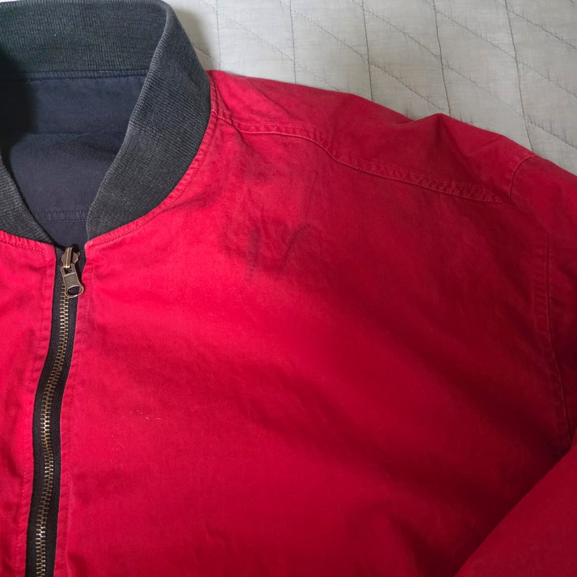[XXL] 90s 빈티지 말보로 리버시블 봄버 자켓 블랙/레드 페이드 상품이미지5