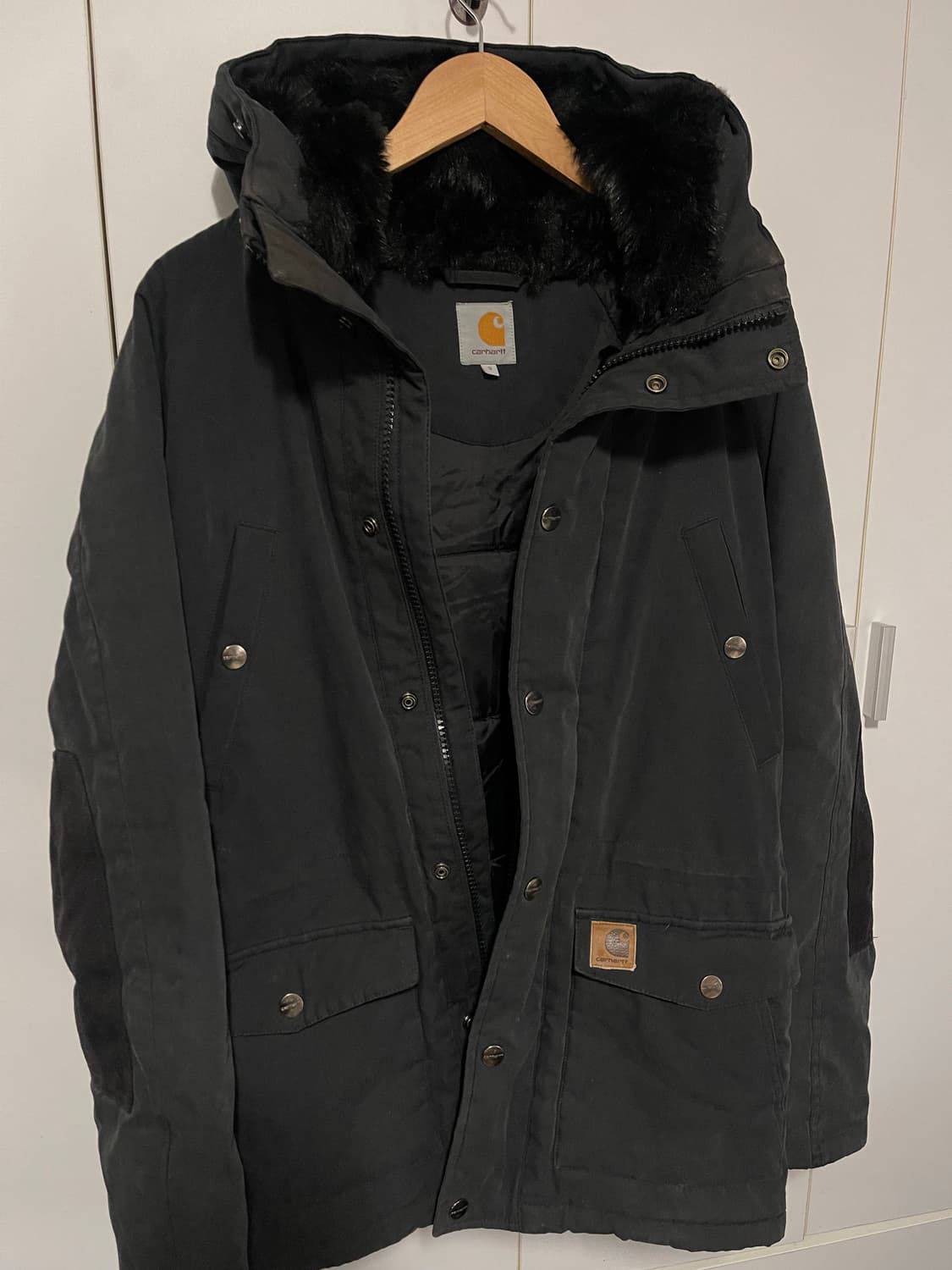 칼하트 트래퍼 파카 블랙 S 상품이미지4