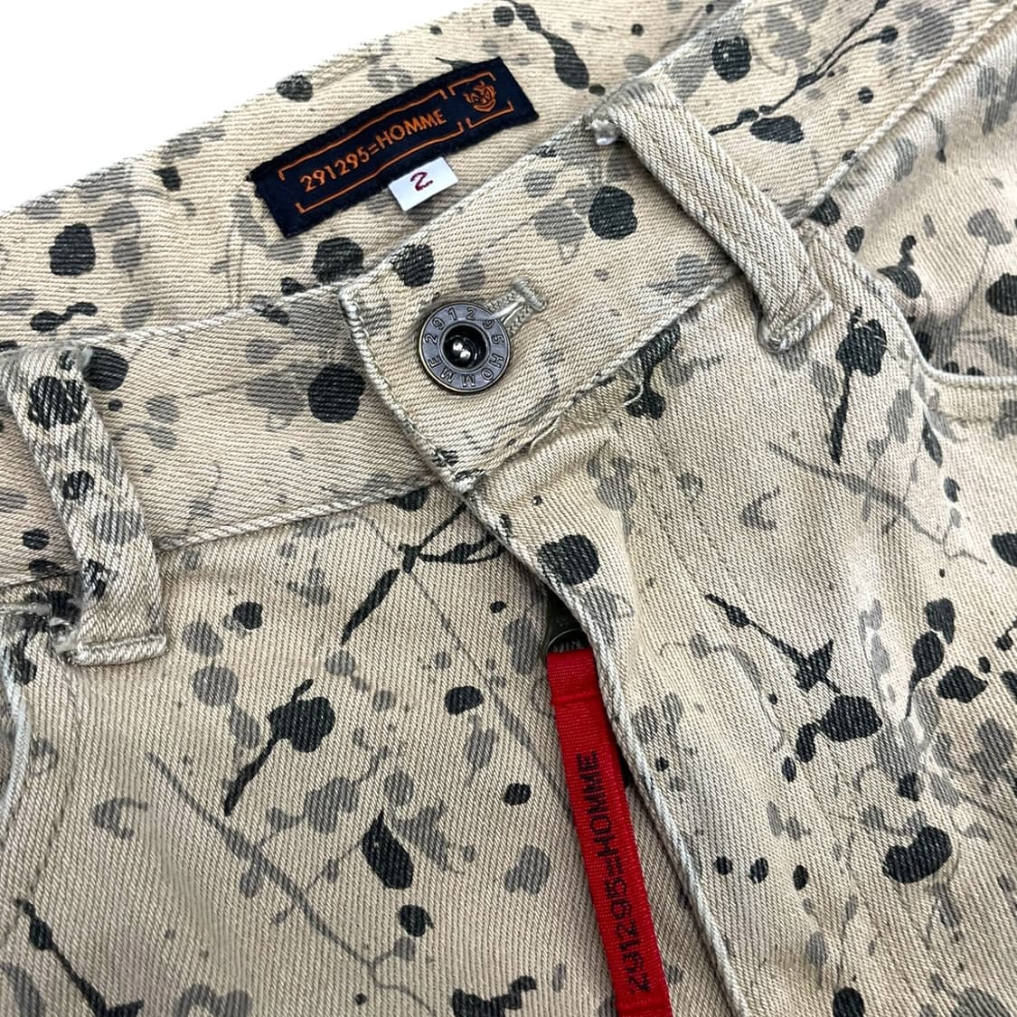 291295=HOMME 페인팅 패턴 팬츠 상품이미지4