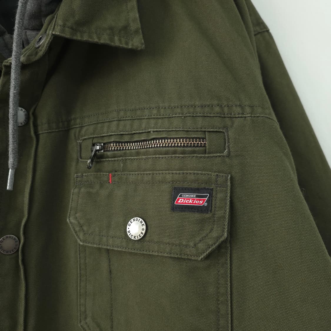 디키즈 카키 캔버스 후드워크자켓 점퍼 상품이미지4