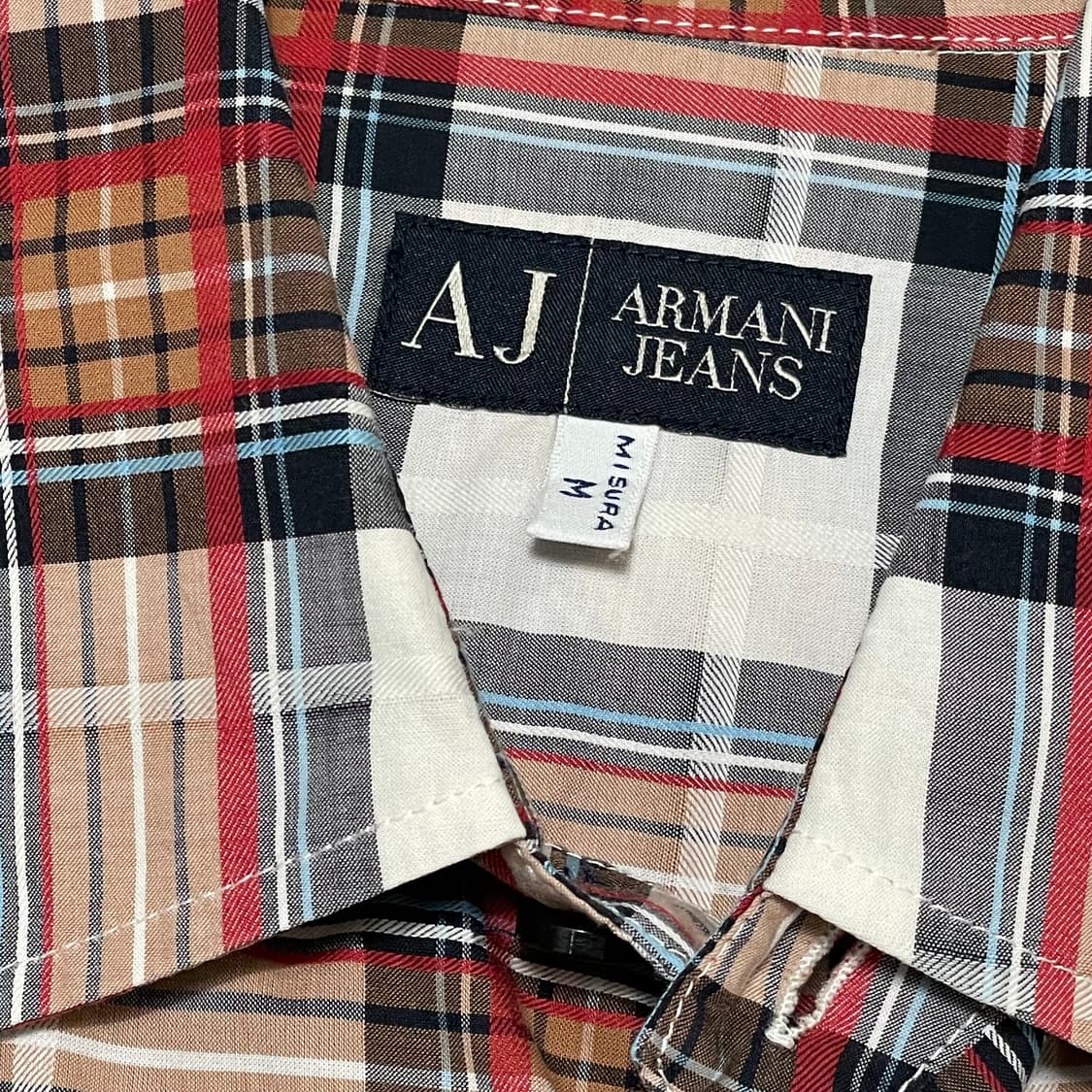 [M] 아르마니진 빈티지 체크 셔츠 상품이미지2